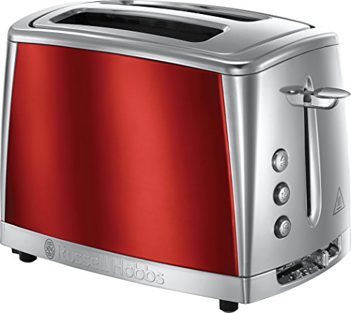 Russell Hobbs 23220 Luna Red Two Slice Toaster, 1500 W