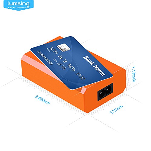 Lumsing Quick Charge 3.0 36W 4 Port USB Ladegerät Desktop Ladeadapter für Galaxy S7 / S6 / Edge / Plus, Note 5 / 4 und Smart Ports für iPhone 7 / 6s / Plus, iPad Pro / Air 2 / mini, LG, Nexus, HTC & mehr (Orange) - 5