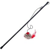Orret Home Orret Home 45 cm Fareli Kedi Oltası Oyuncağı &ndash; İnteraktif Zıplama ve Egzersiz Oyuncağı, T&uuml;yl&uuml; ve Hareketli Kedi Eğ