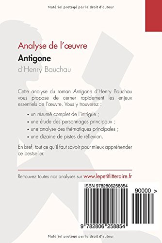 Antigone d'Henry Bauchau (Analyse de l'oeuvre): Comprendre La Littérature Avec Lepetitlittéraire.Fr