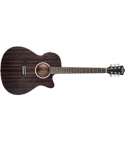 Washburn EA12B Festive Series Mini Jumbo Cutaway Acoustic Electric