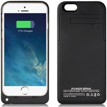 iPhone 6 / 6s Charger Case, Strong case with charging indicator and amazing charge holding capacity, 150% extra charging with LED indicator.(Matte Black)