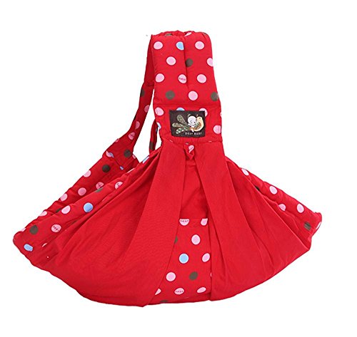 Baby Sling Carrier strap towel Nursing Baby Wrap Suitable for Newborns to 33 lbs Shoulder Belt Sling , round big red