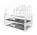 Feibrand Cosmetic Jewellery Rack Makeup Organiser Clear 2 Drawers