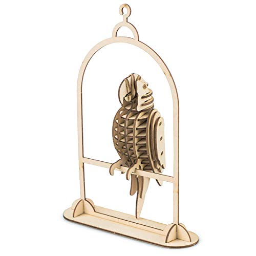 Preisvergleich Produktbild HXZB 3D Puzzle, Moderne dreidimensionale Holzpuzzled-Kinder handgemachter kreativer Jigsage-Paurot