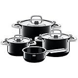 Material: Silargan - Funktionskeramik mit nickelfreien Oberflächen. Spülmaschinengeeignet, schneid-/ kratzfest, backofenfest, hitzebeständig bis 250°C (70°C mit Deckel). Edelstahl. Made in Germany