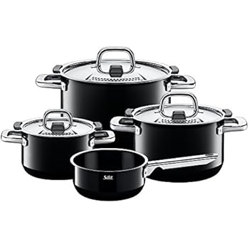 Silit 15180011 Topf-Set 4-teilig, piano black: Amazon.de