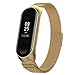 Produktbild BZLine® für Xiaomi mi Band 3 Smart Armband Fitness Tracker, Milanese Magnetic Loop Edelstahl Uhrenarmband Strap für Xiaomi Mi Band 3 (170-180 mm, Gold)