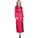 Produktbild Damen satin nachthemd Dünne Morgenmantel Sexy Langes gewand pyjama Frauen nachtwäsche Schlaf-shirt Boyfriend-stil sleepshirt-B L