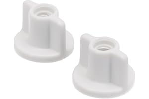 FACULX Lot de 2 écrous arrière à vis pour abattant de toilettes, écrous arrière, accessoires de siège de toilette, écrous arrière en plastique pour couvercle de toilette, pour vis de 6 mm