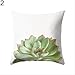 Produktbild Sukkulenten Kissenbezug Pflanzen Muster Kissen Kissenbezug Für Schlafzimmer Cafe Sofa 45x45 cm   2