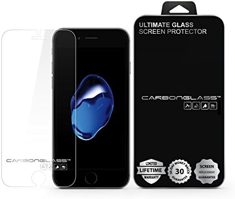 iPhone 7/6/6S Screen Protector - SCREENDER CARBONGLASS Ultimate Screen Protector - Scratch Proof - Ultra Clear - High Definition - Easy to Install - Responsive - 90 Days LCD Screen Replacement Guarantee