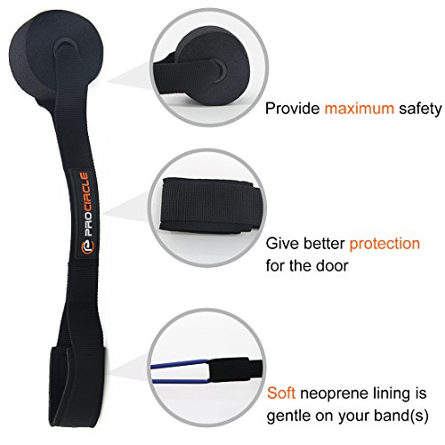 PROCIRCLE Widerstandsbänder Set – Schwere Resistance Tension Übungsband Tube Set- Mit Anti-Snap Latex Tube, Foam Griff, Tür Anker, Knöchelriemen und Freie Tragetasche – Perfekt für jede Home Fitness Training - 6