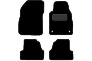 PRIME CAR MAT .CO.UK PRIME CAR MATS - Fits Vauxhall Mokka 2012-2019 - Black Carpet - Fitted With Clips & Granulated Backing, Anti Slip Mat-Non Slip Car Floor Mat - 4 Pc Floor Mat