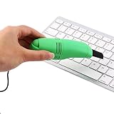 Color verde Ogquaton Aspirador portátil Mini USB para Teclado de computadora, Cepillo de Mano para Limpiar el Teclado (Verde)
