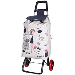 Caddie Poussette de marché Carioca 2 Roues Bleu