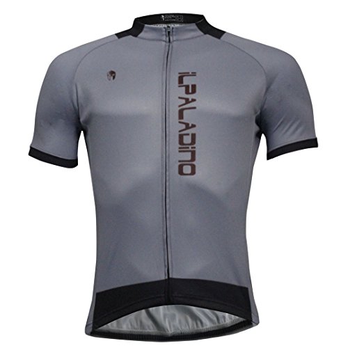 Kranchungel Men's Short Sleeve Cycling Jersey Jacket Cycling Shirt Quick Dry Breathable Mountain Clothing Bike Top Large Grey
