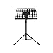 Produktbild Dilwe Einstellbar Notenständer, Metall Notenpult Halter mit für Instrumental Leistung (Höhenverstellbar: 80-143cm)(Schwarz)