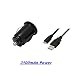 Produktbild GiXa Technology 3100mAh / 3.1A Schwarz + V8 USB Micro Ladekabel, Universal Auto KFZ LKW Ladegerät, Schnell Lader, Dual / Doppel Adapter + KFZ Ladekabel / Datenkabel passend für Handy / Smartphone Samsung, Nokia, Sony Ericsson, LG, HTC, Motorola, Lenovo....