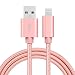Produktbild Lightning 8-Pin-USB-Ladekabel, Fone-Stuff® - 3a gewebt Stil Metallkopf für mobile 3m Telefone - Roségold