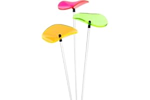 Cazador-del-Sol Lucille - Petits capteurs solaires ondulés - Paquet de 3 pcs - 3 Couleurs - tiges de 25cm