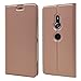 Price comparison product image SONY Xperia XZ2 Case, Cavor Classic PU Leather Wallet Case Slim Folio Book Cover with Credit Card Slots, Cash Pocket, Stand Holder, Magnet Closure For Xperia XZ2 (5.7")-Rose Gold