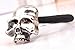 Meta-U 2Pcs Punk Skull Hair Ponytail Holders (silver)