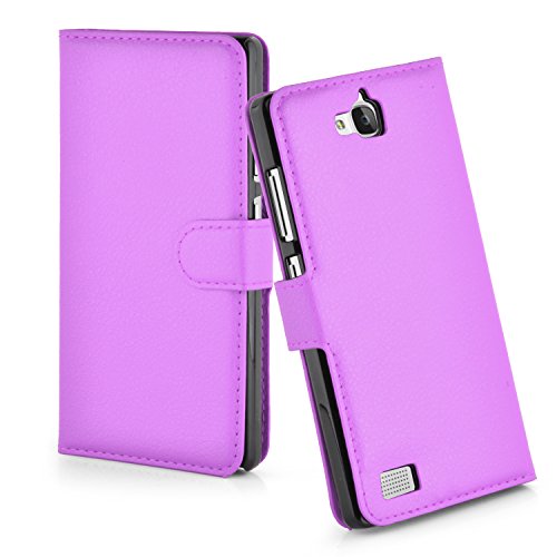 Cadorabo Honor 3C Funda Estilo Libro de Cuero Sint  tico en VIOLETA DE MANGANESO Cubierta Protectora con Cierre Magn  tico  Tarjetero y Funci  n de Suporte     Protecci  n Carcasa Caja Etui Case Cover