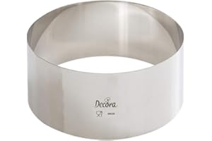 Decora 0063745 Cadre Cercle Acier Inoxydable Diamètre 12 x 6 cm, Argent