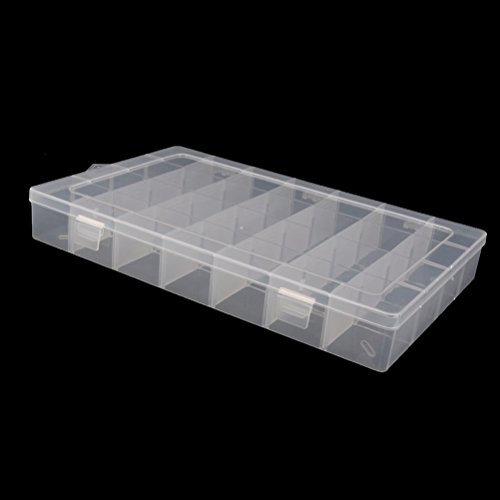 VORCOOL Sortierbox Sortierkasten Transparent Schmuckschatullen Perlenbox Schmucktablett mit 28 Fächern - 5
