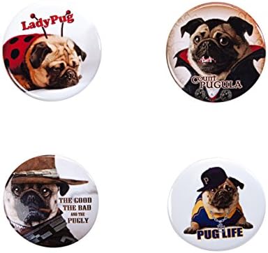 Hot Properties Puggo Pinback Button Set