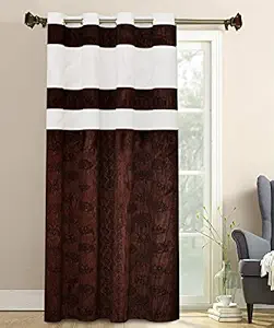 Kuber Industries Forest Printed 7 Feet Door Curtain for Living Room, Bed Room, Kids Room with 8 Eyelet (Brown & Cream)-HS43KUBMART25605,Standard,HS43KUBMART025605