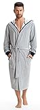 sportlicher Herren-Bademantel / Morgenmantel / Saunamantel der Marke LEVERIE