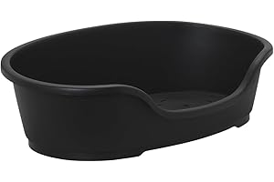 Petface Plastic Dog Bed, Black, 92 cm, Large (Pack of 1)