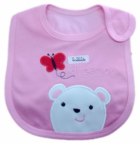 Babylätzchen für Mädchen, voll gefüttert, Baumwolle mit wasserdichter PVC-Innenseite, 0-3 Jahre, 7 Stück - 7