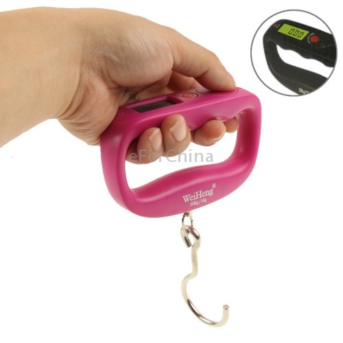 Weighing Scale WH-A14 MAX:50Kg Digital Heavy Duty HandGripped Portable for Luggage Hook Type (Color may vary)