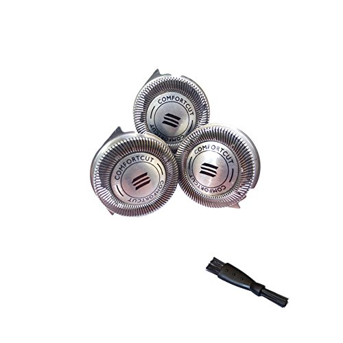 BigbigWo 3 x Alternative Scherkopf für Philips RQ32 RQ11 RQ1150 RQ1160 RQ1175 RQ310 RQ311 RQ320 YS522 XA525 Ersatzklingen + Reinigungsbürste - 4
