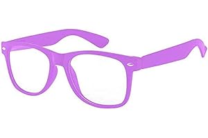 Boolavard Kids Nerd Occhiali Clear Lens Geek Occhiali Finti per Ragazze Ragazzi Occhiali età 4-12 (Viola)