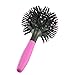 Denshine 3D Bomb Curl Brush Styling Salon Round Hair Curling Curler Comb Tool Pink