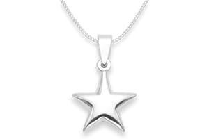 HEATHER NEEDHAM SILVER Children's Sterling Silver Star Necklace on 14" Silver chain - SIZE: 14mm Gift Boxed 8104/14