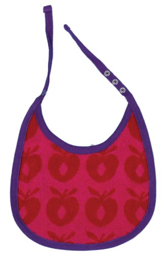 Smafolk Bib with Small Apples Bib (Pink, One Size)