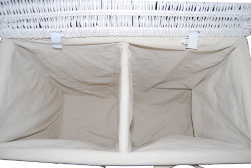 Wäschekorb Weide mit 2x Sortierfach 67×33 H.58 08WRt03-b - 3