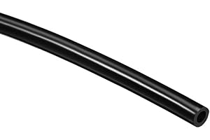 sourcing map Silicona Tubo 1/8"(3mm) ID x 3/16" (5mm) OD 3.3 pies Silicona Goma Tubo Aire Manguera Agua Tubería para Bomba Transferencia Negro