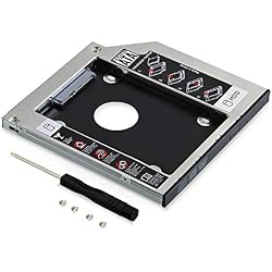 Neuftech Soporte Adaptador óptica bahías de Disco Duro Caddy SATA 2nd 2.5'' HDD 9.5mm para HP/ASUS / Acer/DELL / Lenovo/Laptops etc