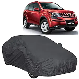 The Autostory 190 Taffeta Water Resistant Car Body Cover Compatible with Mahindra XUV 500 with Mirror Pockets (Grey/Navy Blue)