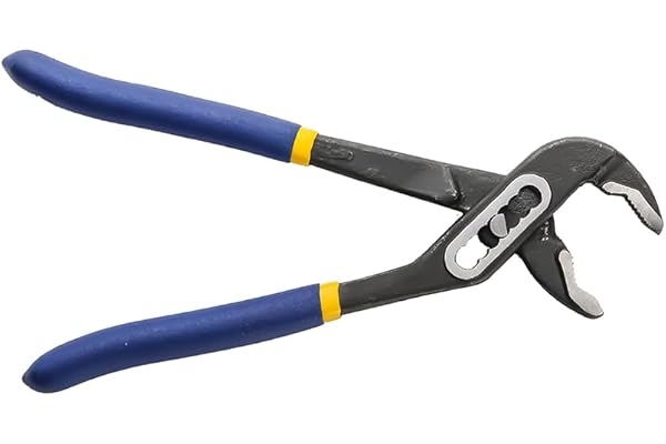 Tata Agrico Water Pump Plier 7 Inch (250mm) Adjustable Groove Joint Plier with 7 Position Size Adjustment Heavy Duty Plumber Tool with Non-Slip Cushion Grip for Pipes, Nuts & Bolts (Blue)