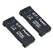Produktbild FBGood 2 Stück Drohne Ersatzakkus, 3,7V 1200mAh Lithium Batterie für Eachine E58 / S168 / JY019 RC Drone Ersatzteile Hoher Kapazität Akkus Langlebig Drohne Batteries Zubehör