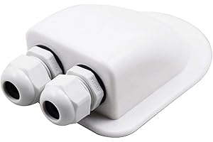 Borimend Double Wire Entry Gland Box Solar Panel Roof Wire Entry Gland Box Cable Double Hole RV Yacht Car Accessories