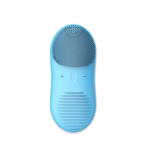 Preisvergleich Produktbild CCHM Wireless Sonic Silikon Gesichtsreinigung Massagebürste Wasserdicht Wiederaufladbare Gesicht Schönheit Hautpflege Peeling,Blue