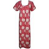 INDIATRENDZS Ladies Cotton Nighty Floral Nightwear Maxi Nightdress(Chest : 46)